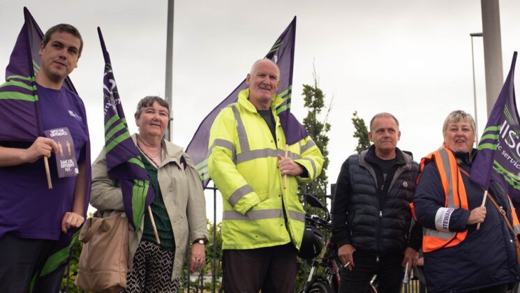 UNISON members on a picket line